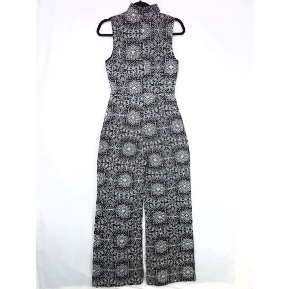 The Hippie Shake Jumpsuit Size 4 Wide Leg Floral Embroider Detail Retro 70's - Picture 1 of 13